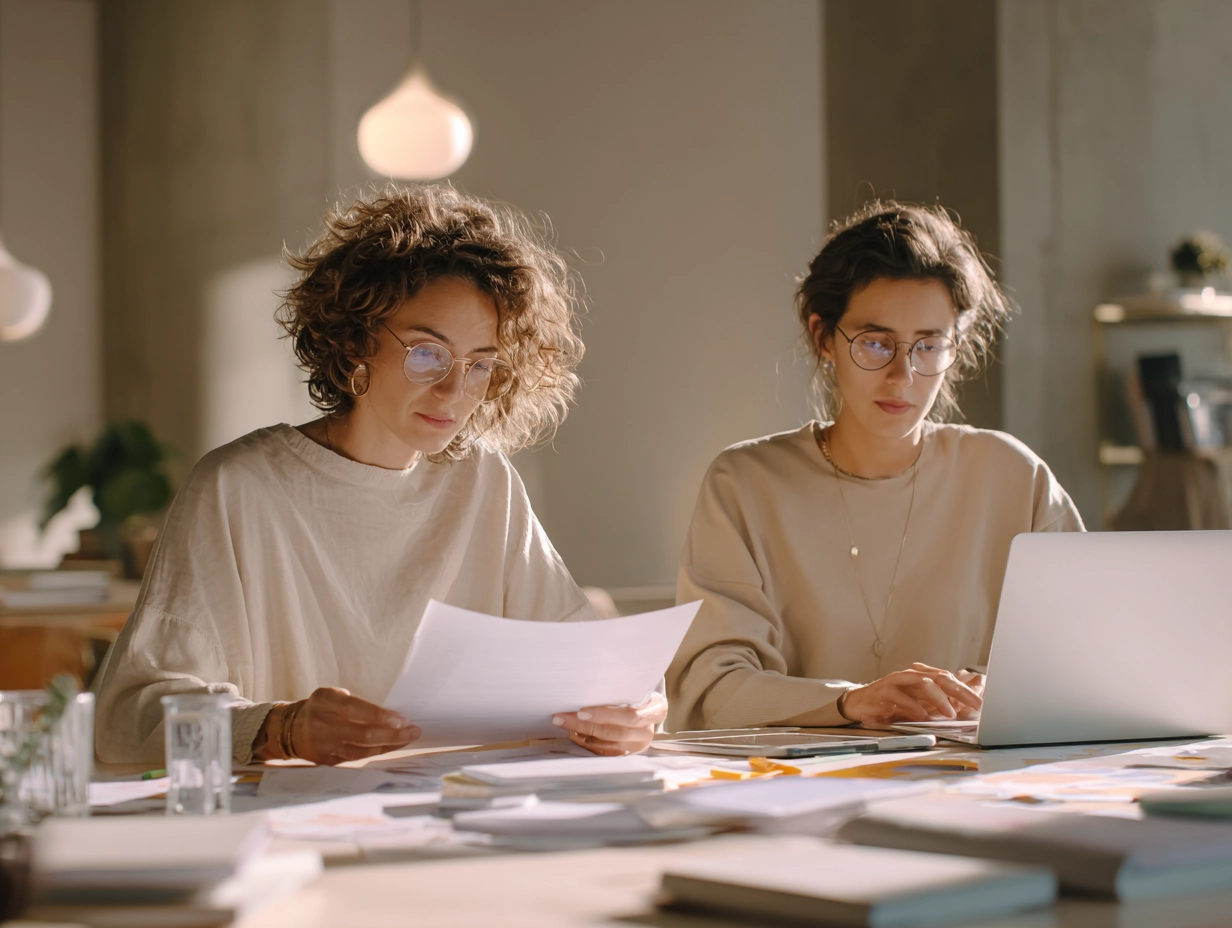 Équipe RH comparant plusieurs méthodes de recrutement sur un ordinateur portable