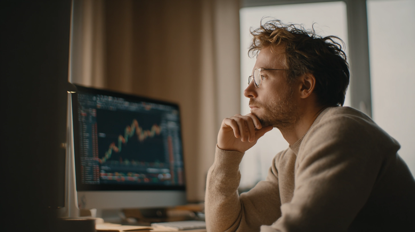 Développeur analysant des graphiques financiers sur un écran, représentatif des profils recrutés pour une fintech européenne