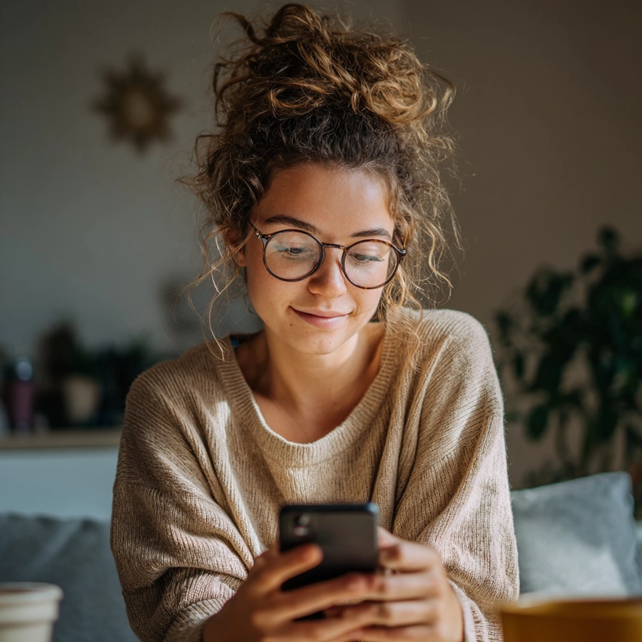 Recruteuse dédiée gérant un vivier de candidats depuis son smartphone dans le cadre d’un RPO.